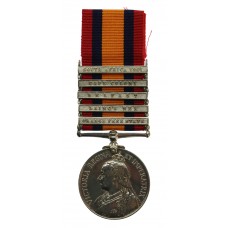 Queen's South Africa Medal (5 Clasps - Orange Free State, Laing's