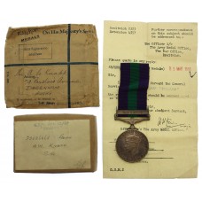 General Service Medal (Clasp - Malaya) - Gdsm. A.W. Knapp, 2nd Bn. Scots Guards