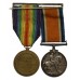 WW1 British War & Victory Medal Pair - Pte. W.H. Fortman, Machine Gun Corps - Wounded