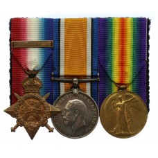 WW1 Mons Star & Bar Medal Trio - Pte. A. Connolly, 1st Bn. Rifle Brigade - Wounded