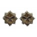 Pair of Gurkha Army Service Corps Anodised (Staybrite) Collar Badges - Queen's Crown