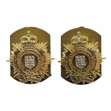 Pair of Royal Logistic Corps (R.L.C.) Anodised (Staybrite) Collar