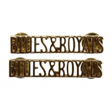 Pair of Blues and Royals (BLUES & ROYALS) Anodised (Staybrite) Shoulder Titles