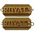 Pair of 1st Royal Dragoons (ROYALS) Shoulder Titles