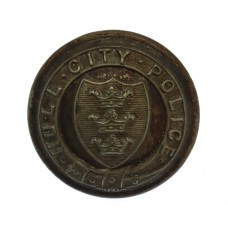 Hull City Police White Metal Button (26mm)