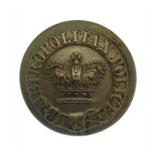 Victorian Metropolitan Police White Metal Button (24mm)