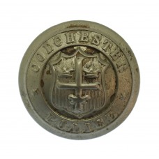 Colchester Borough Police White Metal Coat of Arms Button (25mm)