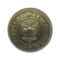 Victorian Lincolnshire Constabulary White Metal Button (24mm)