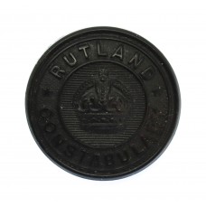 Rutland County Constabulary Black Button - King's Crown (25mm)