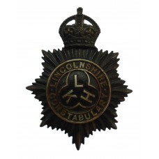Lincolnshire Constabulary Small Star Helmet Plate - King's Crown
