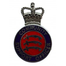 Essex Police Community Support Officer Enamelled Cap Badge - Queen's Crown