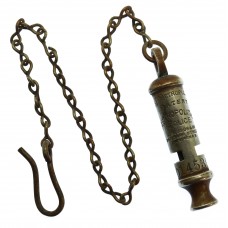 Metropolitan Police 'The Metropolitan' Patent Numbered Whistle & Chain - No. 014539