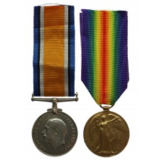 WW1 British War & Victory Medal Pair - Pte. G.E. Adams, 6th B