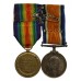 WW1 British War & Victory Medal Pair with Dog Tags - Pte. J. Robinson, West Riding Regiment (Later Royal Fusiliers)