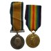 WW1 British War & Victory Medal Pair with Box of Issue & Certificate of Transfer to Reserve - 1.A.M. H.T. Brown, Royal Air Force