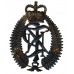 New Zealand Police Blackened Brass Helmet Plate - Queen's Crown