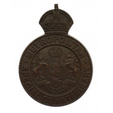 Metropolitan Police Special Constabulary Bronze Lapel Badge - King's Crown