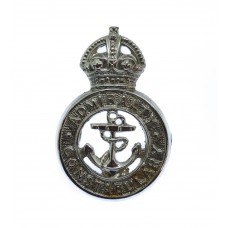 Admiralty Constabulary Chrome Collar Badge - King's Crown