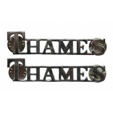 Pair of Thames River Police (THAMES) Collar Badges