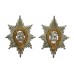 Pair of Worcestershire Regiment Officer's Silvered & Gilt Collar Badges