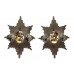 Pair of Worcestershire Regiment Officer's Silvered & Gilt Collar Badges