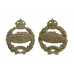 Pair of Royal Tank Regiment Collar Badges - King's Crown