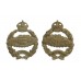 Pair of Royal Tank Regiment Collar Badges - King's Crown