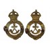 Pair of Notts Sherwood Rangers Yeomanry Collar Badges