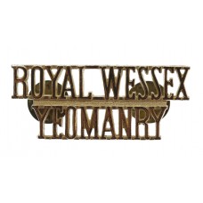 Royal Wessex Yeomanry (ROYAL WESSEX/YEOMANRY) Anodised (Staybrite) Shoulder Title