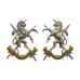 Pair of Queen's Own Lowland Yeomanry Officer's Collar Badges