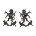 Pair of Queen's Own Lowland Yeomanry Officer's Collar Badges