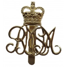 Royal Military School of Music Anodised (Staybrite) Cap Badge - Q