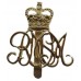 Royal Military School of Music Anodised (Staybrite) Cap Badge - Queen's Crown