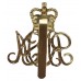 Royal Military School of Music Anodised (Staybrite) Cap Badge - Queen's Crown