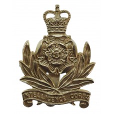 Intelligence Corps Anodised (Staybrite) Cap Badge - Queen's Crown