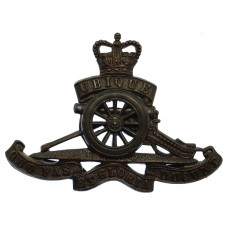 Royal Artillery Officer's Service Dress Cap Badge - Queen's Crown