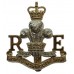 Royal Monmouthshire Royal Engineers Anodised (Staybrite) Cap Badge - Queen's Crown