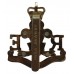 Royal Monmouthshire Royal Engineers Anodised (Staybrite) Cap Badge - Queen's Crown