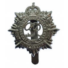 George VI Royal Army Service Corps (R.A.S.C.) Chrome Cap Badge 