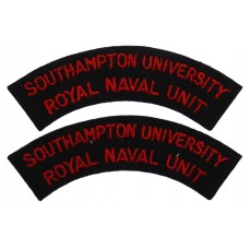 Pair of Southampton University Royal Naval Unit Cloth Shoulder Titles
