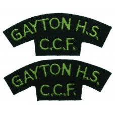 Pair of Gayton High School C.C.F. Cloth Shoulder Titles