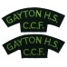 Pair of Gayton High School C.C.F. Cloth Shoulder Titles