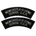 Pair of Newcastle-U-Lyme School C.C.F. Cloth Shoulder Titles