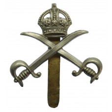 Army Physical Training Corps (A.P.T.C.) White Metal Cap Badge - King's Crown