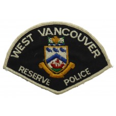 Canadian West Vancouver Reserve Police Cloth Patch Badge
