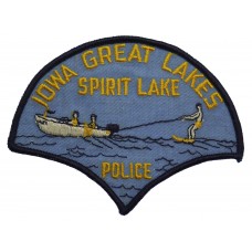 United States Iowa Great Lakes Spirit Lake Police Cloth Patch Badge