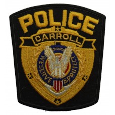 United States Carroll Police Cloth Patch Badge