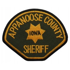 United States Appanoose County Iowa Sheriff Cloth Patch Badge