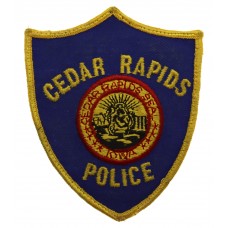 United States Cedar Rapids Iowa Police Cloth Patch Badge