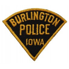 United States Burlington Police Iowa Cloth Patch Badge